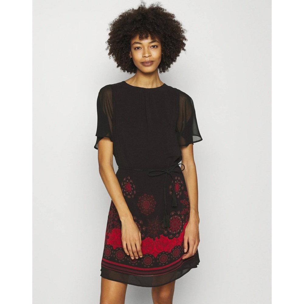 Desigual Vest Tampa Floral Mini Dress Black Small